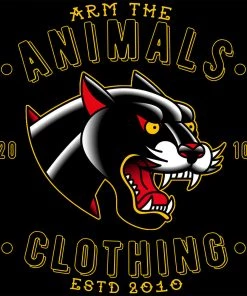 Arm The Animals Women's | Varsity Panther | Crop Hoodie Crop Hoodies