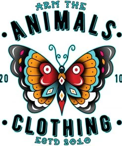 Arm The Animals Crop Hoodies Women's | Varsity Butterfly | Crop Hoodie