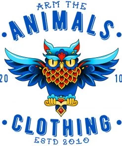 Arm The Animals Women's | Varsity Owl | Crop Hoodie