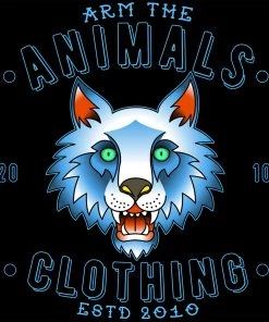 Arm The Animals Women's | Varsity Wolf | Crop Hoodie