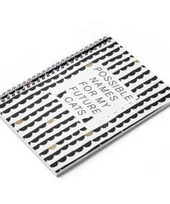 Printify Accessory | Possible Names For My Future Cats | Spiral Notebook - Ruled Line