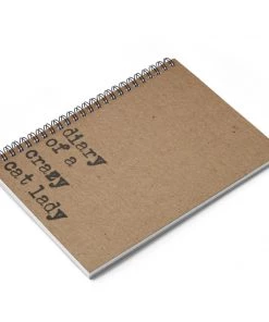 Printify Accessory | Diary Of A Crazy Cat Lady | Spiral Notebook - Ruled Line Cat Designs