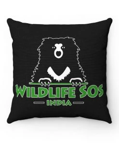 Printify Accessory | Wildlife SOS Bear Logo | Square Pillow