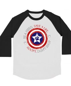 Barks Of Love Unisex | Captain Rescue | 3/4 Sleeve Raglan 3/4 Sleeve Raglans