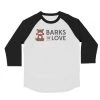 Barks Of Love Unisex | BOL Logo Stack | 3/4 Sleeve Raglan