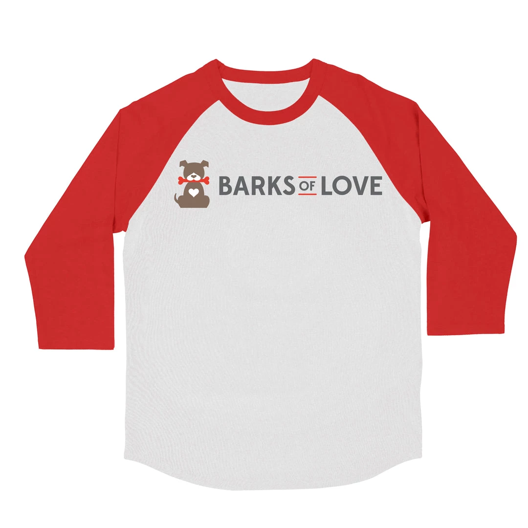 Barks Of Love Unisex | BOL Logo Line | 3/4 Sleeve Raglan 3/4 Sleeve Raglans