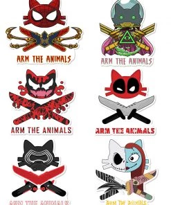 Arm The Animals Stickers | 9 Lives Vol. 1 | 4mm UV Coated Die Cut Sticker Set $10 & Under