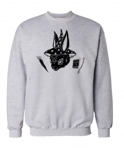 Arm The Animals Crewneck Sweatshirts Unisex | Balefire Bunny | Crewneck Sweatshirt