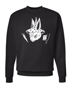 Arm The Animals Crewneck Sweatshirts Unisex | Balefire Bunny | Crewneck Sweatshirt