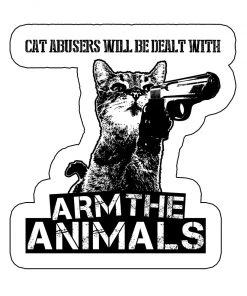 Arm The Animals Cat Designs Stickers | Butch Catsidy | Die Cut Sticker