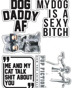 Arm The Animals Stickers | Dog Lovers | 4mm UV Coated Die Cut Sticker Set