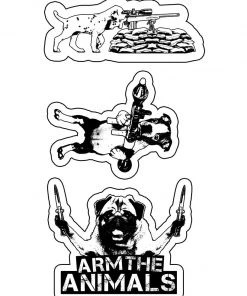 Arm The Animals Stickers | Dogs Of War | 4mm UV Coated Die Cut Sticker Set