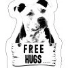 Arm The Animals Dog Designs Stickers | Free Hugs | Die Cut Sticker
