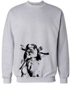 Arm The Animals Crewneck Sweatshirts Unisex | Rambo Bunny | Crewneck Sweatshirt