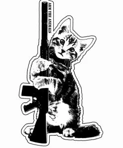 Arm The Animals Stickers | Ain't Kitten Around | Die Cut Sticker Cat Designs