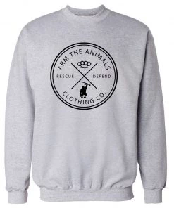 Arm The Animals Unisex | Rescue Knuckles | Crewneck Sweatshirt Crew Sweatshirts