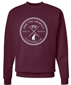 Arm The Animals Unisex | Rescue Knuckles | Crewneck Sweatshirt Crew Sweatshirts