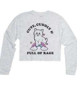 Arm The Animals Women's | Rage Kitty | Cutie Long Sleeve