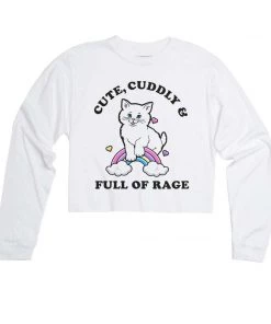 Arm The Animals Women's | Rage Kitty | Cutie Long Sleeve