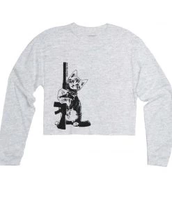 Arm The Animals Women's | Ain't Kitten Around | Cutie Long Sleeve