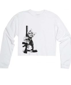 Arm The Animals Women's | Ain't Kitten Around | Cutie Long Sleeve