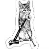 Arm The Animals Cat Designs Stickers | Mortar Meow | Die Cut Sticker