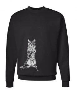 Arm The Animals Crew Sweatshirts Unisex | Mortar Meow | Crewneck Sweatshirt