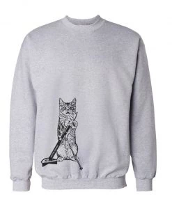 Arm The Animals Crew Sweatshirts Unisex | Mortar Meow | Crewneck Sweatshirt