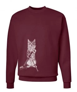 Arm The Animals Crew Sweatshirts Unisex | Mortar Meow | Crewneck Sweatshirt