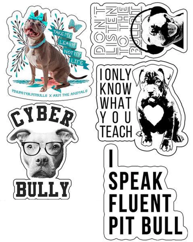 Arm The Animals Stickers | Pit Bull Lovers | 4mm UV Coated Die Cut Sticker Set