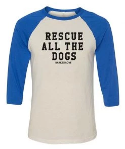 Barks Of Love 3/4 Sleeve Raglans Unisex | Rescue All The Dogs | 3/4 Sleeve Raglan