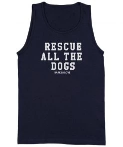 Barks Of Love Men's | Rescue All The Dogs | Tank Top Dog Designs