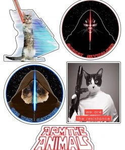Arm The Animals Stickers | Use The FURce | 4mm UV Coated Die Cut Sticker Set Cat Designs