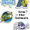 Arm The Animals Cat Designs Stickers | ATA Logos | 4mm UV Coated Die Cut Sticker Set