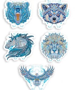 Arm The Animals Stickers | Mandala Series | 4mm UV Coated Die Cut Sticker Set Collections