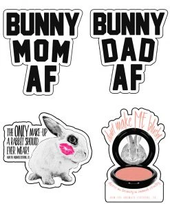 Arm The Animals Stickers | Bunny Lovers | 4mm UV Coated Die Cut Sticker Set Collections