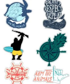 Arm The Animals Stickers | Sea Life Lovers | 4mm UV Coated Die Cut Sticker Set BIG SALE - BOGO 50!!!
