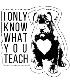 Arm The Animals Stickers | What You Teach Pittie | Die Cut Sticker