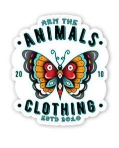Arm The Animals Stickers | Varsity Butterfly | Die Cut Sticker