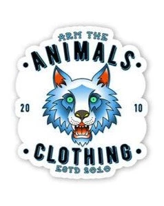 Arm The Animals Stickers | Varsity Wolf | Die Cut Sticker