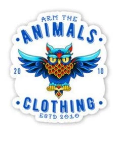 Arm The Animals Stickers | Varsity Owl | Die Cut Sticker
