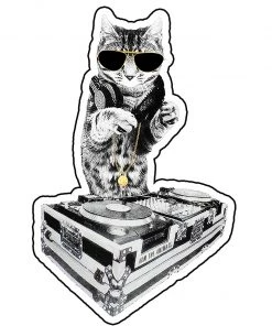 Arm The Animals Stickers | Bruce Kittee DJ | Die Cut Sticker Cat Designs