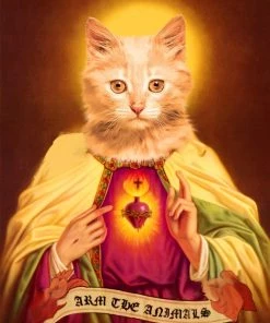 Arm The Animals Home Goods | Holy Tabby | Devotional Candle