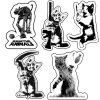 Arm The Animals Stickers | Cats Of War | 4mm UV Coated Die Cut Sticker Set