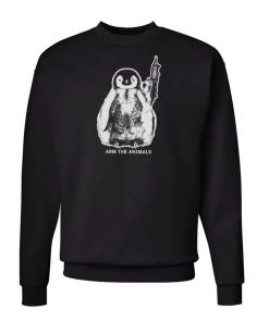Arm The Animals Unisex | Pen-Gun | Crewneck Sweatshirt Crewneck Sweatshirts