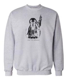 Arm The Animals Unisex | Pen-Gun | Crewneck Sweatshirt Crewneck Sweatshirts