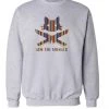 Arm The Animals Crewneck Sweatshirts Unisex | 9 Lives Serape | Crewneck Sweatshirt