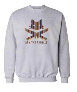 Arm The Animals Crewneck Sweatshirts Unisex | 9 Lives Serape | Crewneck Sweatshirt