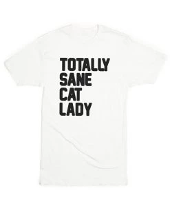Arm The Animals Tees Unisex | Totally Sane Cat Lady (Text) | Oversized Tee