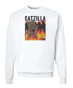 Arm The Animals Crew Sweatshirts Unisex | Catzilla | Crewneck Sweatshirt